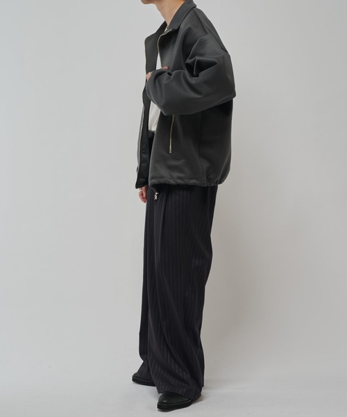 Lui's（ルイス）の「リラックススタンドブルゾン（スウェット・メンズ・ブラック/チャコールグレー/グレー・FREE）」の15枚目の写真