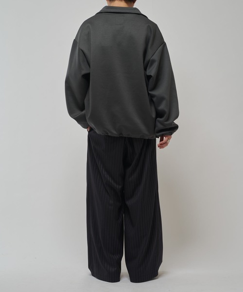 Lui's（ルイス）の「リラックススタンドブルゾン（スウェット・メンズ・ブラック/チャコールグレー/グレー・FREE）」の16枚目の写真