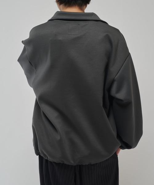 Lui's（ルイス）の「リラックススタンドブルゾン（スウェット・メンズ・ブラック/チャコールグレー/グレー・FREE）」の12枚目の写真