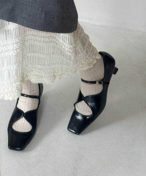 square toe maryjane pumps / スクエアトゥ メリージェーン