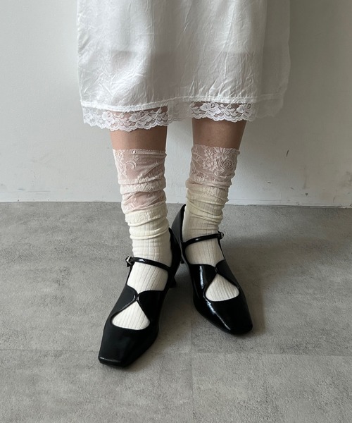 square toe maryjane pumps / スクエアトゥ メリージェーン