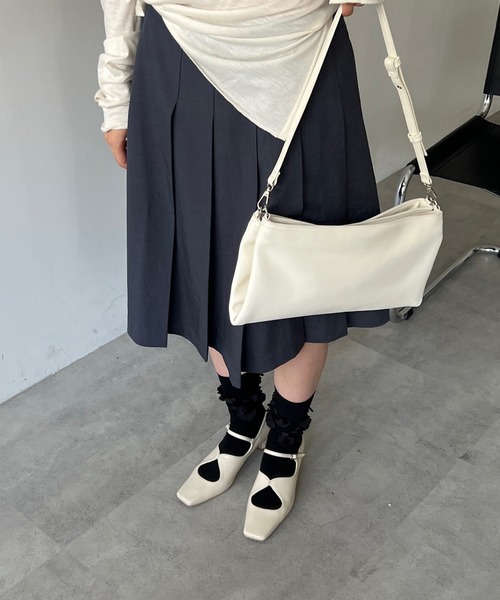 POMUM&ARTS スクエアトゥ メリージェーン パンプス 23.5 ブラック POMUM＆ARTS パンプス square toe maryjane pumps / スクエア