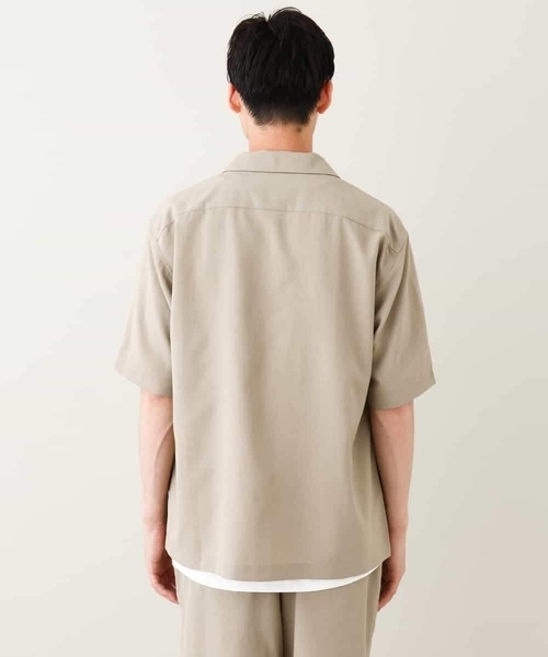 a.v.v(アーヴェヴェ)の「【接触冷感/イージーケア/吸水速乾】オープンカラー半袖シャツ(セットアップ可)リライトシリーズ3(シャツ/ブラウス・メンズ・ブルー/チャコールグレー/モカ・46/48/50)」の13枚目の写真