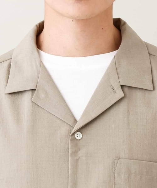 a.v.v(アーヴェヴェ)の「【接触冷感/イージーケア/吸水速乾】オープンカラー半袖シャツ(セットアップ可)リライトシリーズ3(シャツ/ブラウス・メンズ・ブルー/チャコールグレー/モカ・46/48/50)」の14枚目の写真