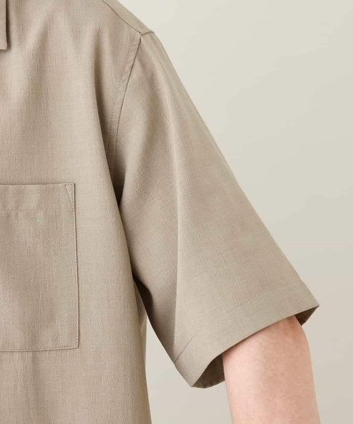 a.v.v(アーヴェヴェ)の「【接触冷感/イージーケア/吸水速乾】オープンカラー半袖シャツ(セットアップ可)リライトシリーズ3(シャツ/ブラウス・メンズ・ブルー/チャコールグレー/モカ・46/48/50)」の15枚目の写真