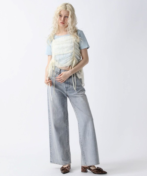 FOREVER 21（フォーエバー トゥエンティーワン）の「【2025SS】スタッズロゴＴシャツ（Tシャツ/カットソー・レディース・ホワイト/ブルー/ブラック・FREE）」の22枚目の写真