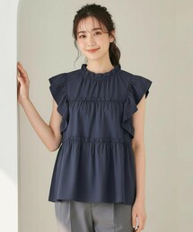 Feroux（フェルゥ）の「【洗える】ペプラムシルエットフリルブラウス（シャツ/ブラウス）」