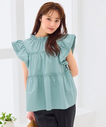 Feroux（フェルゥ）の「【洗える】ペプラムシルエットフリルブラウス（シャツ/ブラウス）」