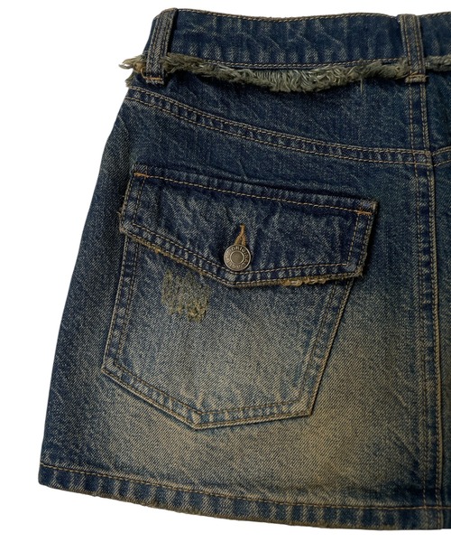 ACLENT（アクレント）の「ローライズダメージデニムミニスカート（デニムスカート・レディース・ブルー/ライトブルー・SMALL/MEDIUM）」の15枚目の写真