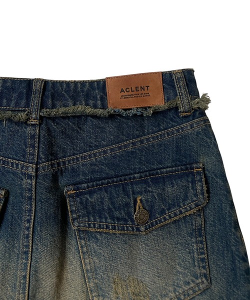 ACLENT（アクレント）の「ローライズダメージデニムミニスカート（デニムスカート・レディース・ブルー/ライトブルー・SMALL/MEDIUM）」の16枚目の写真