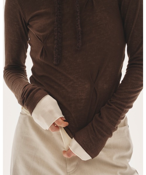 TODAYFUL（トゥデイフル）の「Tuck Layered Long T-shirts（Tシャツ