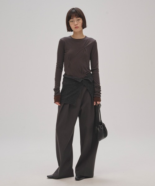 Tuck Layered Long T-shirts（Tシャツ/カットソー）｜TODAYFUL