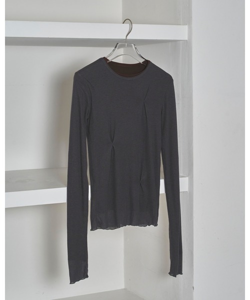Tuck Layered Long T-shirts（Tシャツ/カットソー）｜TODAYFUL