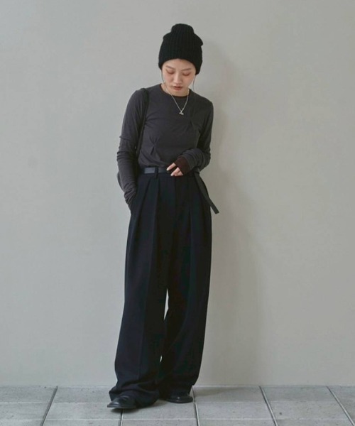 Tuck Layered Long T-shirts（Tシャツ/カットソー）｜TODAYFUL