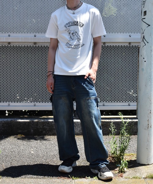 Noen（ノエン）の「チカーノバイカーTシャツ（Tシャツ/カットソー・メンズ・ブラック/ホワイト・MEDIUM/LARGE）」の12枚目の写真