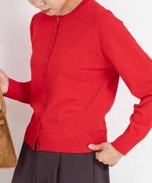 NOLLEY’S Sophi | 《アンサンブル対応/手洗い可能》マルチファンクションクルーネックカーディガン(カーディガン/ボレロ)