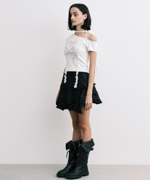 tシャツ A'GEM/9 × .kom 「MIDNIGHT MOVE/ミッドナイトムーブ」 HEART 2 T-SHIRT/ハート 2半袖Tシャツ レ A'GEM/9 × .kom 『MIDNIGHT MOVE/ミッドナイトムーブ』 HEART 2
