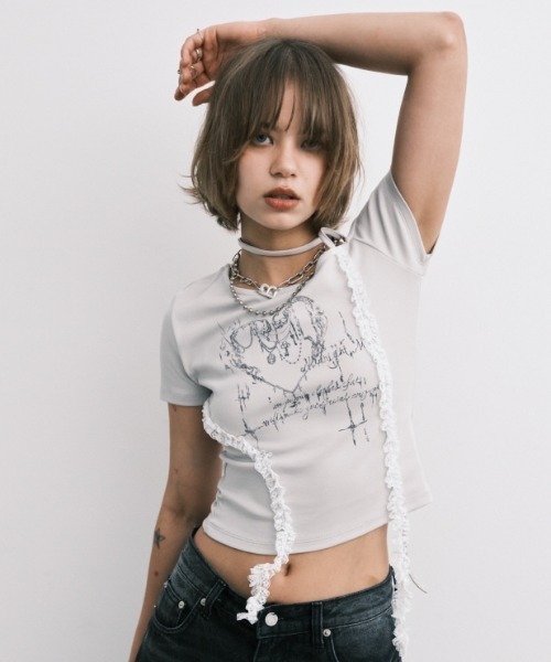 tシャツ A'GEM/9 × .kom 「MIDNIGHT MOVE/ミッドナイトムーブ」 HEART 2 T-SHIRT/ハート 2半袖Tシャツ レ A'GEM/9 × .kom 『MIDNIGHT MOVE/ミッドナイトムーブ』 HEART 2