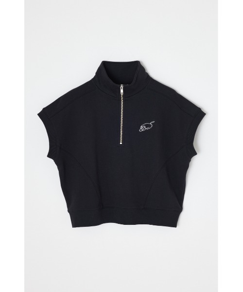 THROW by SLY（スローバイスライ）の「THROW MAYU KAKIHATA SW STAND TOPS 半袖 夏服　トレーナー スウェット（スウェット・レディース・杢グレー/ブラック・FREE）」の22枚目の写真