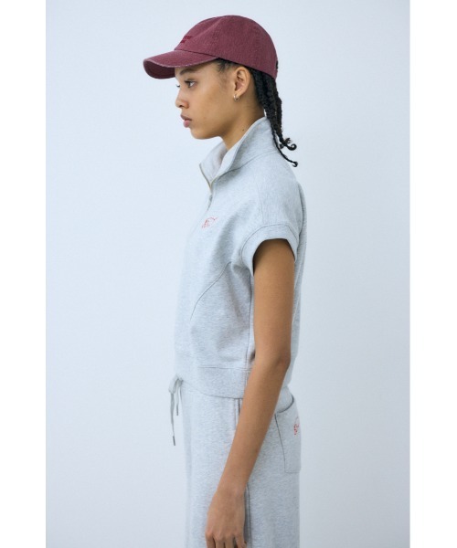 THROW by SLY（スローバイスライ）の「THROW MAYU KAKIHATA SW STAND TOPS 半袖 夏服　トレーナー スウェット（スウェット・レディース・杢グレー/ブラック・FREE）」の18枚目の写真