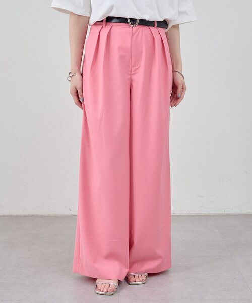 SHENERY（シーナリー）の「ダブルタックスラックス（スラックス・レディース・ピンク/グレー・36/38）」の2枚目の写真