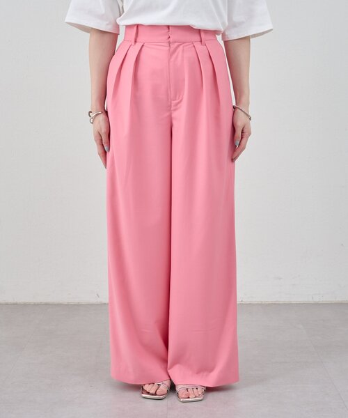 SHENERY（シーナリー）の「ダブルタックスラックス（スラックス・レディース・ピンク/グレー・36/38）」の4枚目の写真