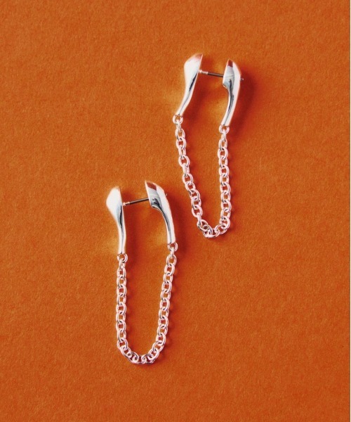 LAPUIS（ラピュイ）の「LAPUIS(ラピュイ) Nuance Chain pierced earrings（ピアス（両耳用）・レディース・マルチ/シルバー・FREE）」の6枚目の写真
