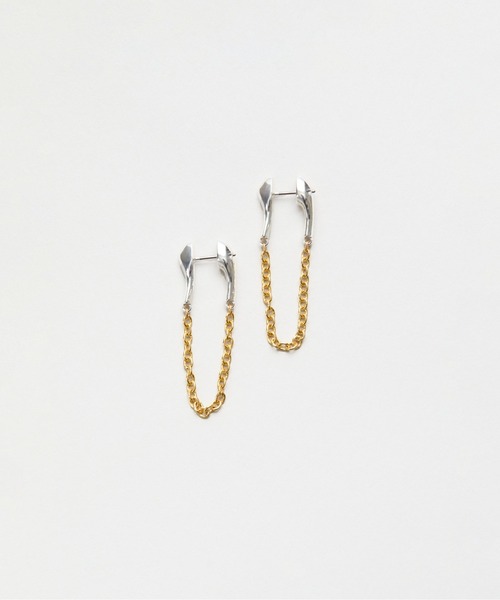 LAPUIS（ラピュイ）の「LAPUIS(ラピュイ) Nuance Chain pierced earrings（ピアス（両耳用）・レディース・マルチ/シルバー・FREE）」の8枚目の写真