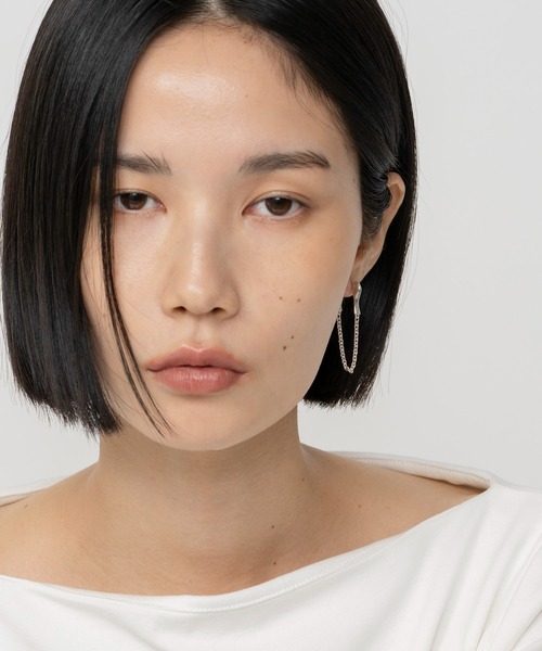 LAPUIS（ラピュイ）の「LAPUIS(ラピュイ) Nuance Chain pierced earrings（ピアス（両耳用）・レディース・マルチ/シルバー・FREE）」の15枚目の写真
