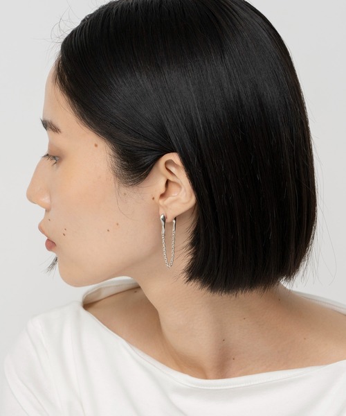 LAPUIS（ラピュイ）の「LAPUIS(ラピュイ) Nuance Chain pierced earrings（ピアス（両耳用）・レディース・マルチ/シルバー・FREE）」の13枚目の写真