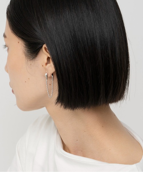 LAPUIS（ラピュイ）の「LAPUIS(ラピュイ) Nuance Chain pierced earrings（ピアス（両耳用）・レディース・マルチ/シルバー・FREE）」の14枚目の写真