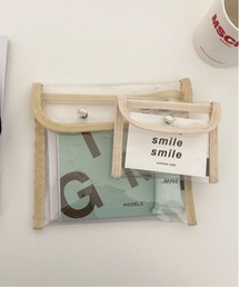 Pochi Pouch（ポチポーチ）の「Pochi Pouch/【２サイズ展開】クリア ビニール スナップボタン フラットポーチ（ポーチ・メンズ）」
