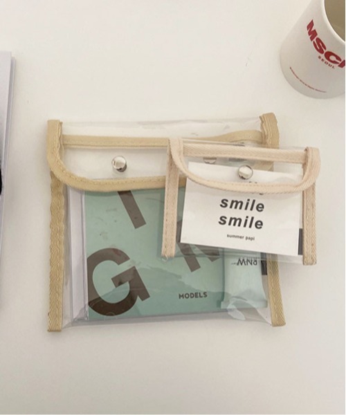 Pochi Pouch/【2サイズ展開】クリア ビニール スナップボタン