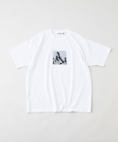 cotton pan(コットンパン)の「COTTON PAN/コットンパン Green Mind Tシャツ(Tシャツ/カットソー・メンズ・ホワイト/ブラック・MEDIUM/LARGE)」の1枚目の写真