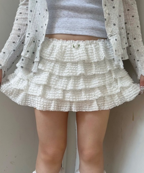 ★CRANK★LACE CANCAN SKIRT PANTS_BLACK★正規品/韓国直送料込 CRANK】LACE CANCAN SKIRT PANTS（スカート）｜CRANK（クランク
