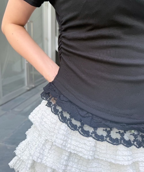 セール】【CRANK】LACE CANCAN SKIRT PANTS / 【クランク】レース