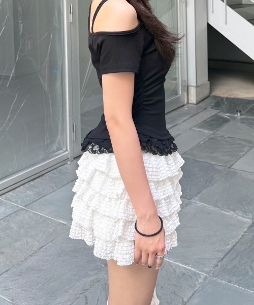 crank クランク　カンカンフリルミニスカート 楽天市場】正規品【 CRANK CANCAN FRILL MINI SKIRT 】 クランク