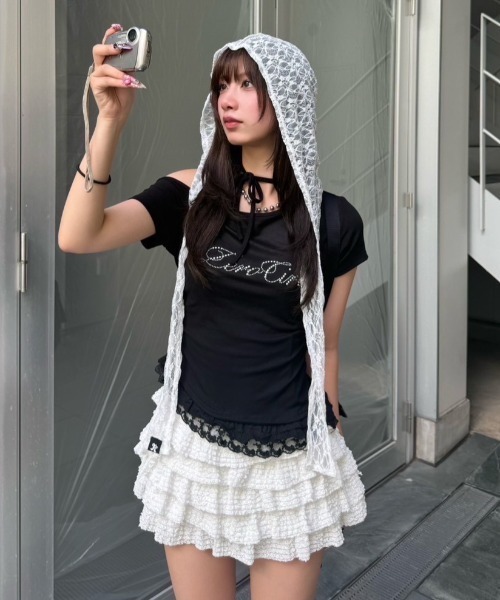 セール】【CRANK】LACE CANCAN SKIRT PANTS / 【クランク】レース