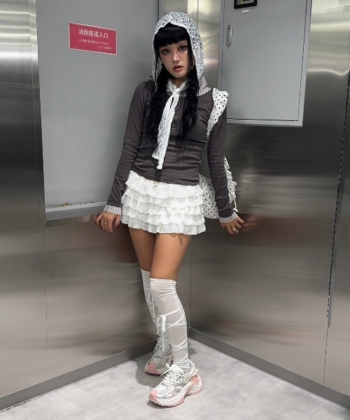 セール】【CRANK】LACE CANCAN SKIRT PANTS / 【クランク】レース