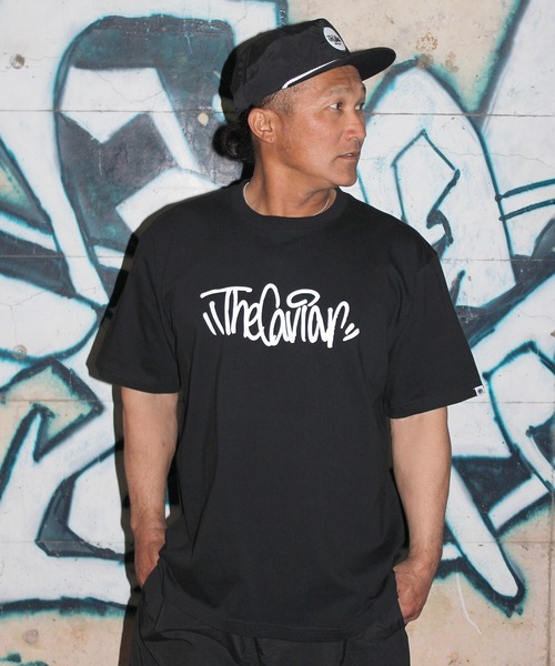 ムラサキスポーツ（ムラサキスポーツ）の「THE CAVIAR/キャビア 半袖Tシャツ フロントデザイン CV507-039（Tシャツ/カットソー・メンズ・ダークグリーン/ブラック/ホワイト・L/M/XL）」の2枚目の写真
