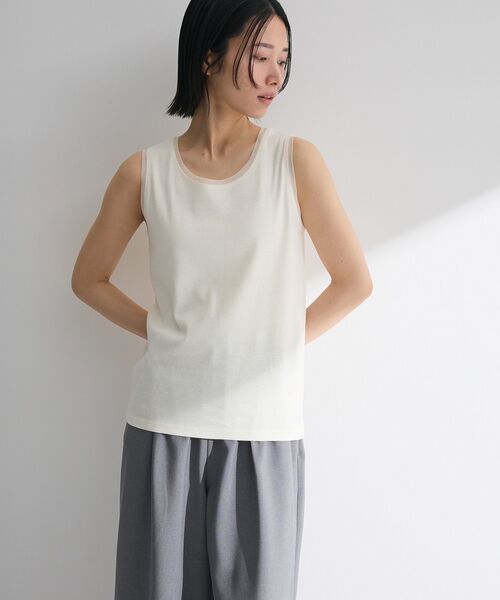 Green　Parks（グリーンパークス）の「チュールドッキングタンクトップ（タンクトップ・レディース・ブラック/カーキ/オフホワイト・FREE）」の13枚目の写真