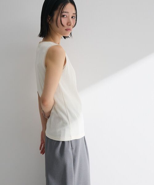 Green　Parks（グリーンパークス）の「チュールドッキングタンクトップ（タンクトップ・レディース・ブラック/カーキ/オフホワイト・FREE）」の14枚目の写真