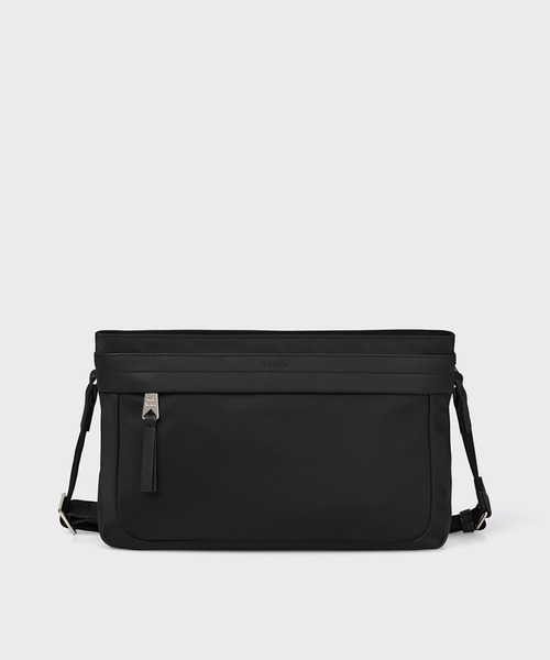 【極美品】ポールスミス ショルダーバッグ 2way ブラック レザー ストライプ Paul Smith（ポールスミス）の「シャドーストライプ 2Way
