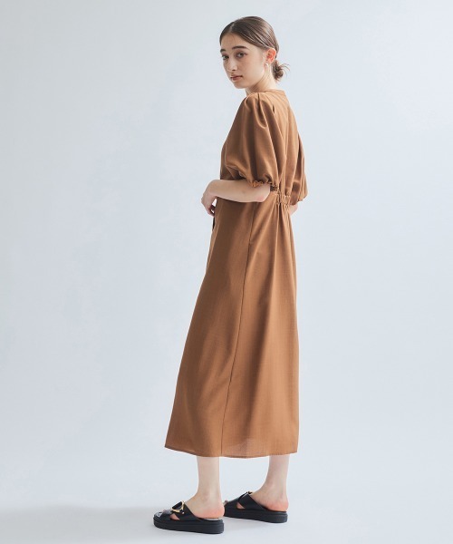 ketty(ケティ)の「タンブラーブッチャー前開きワンピース≪手洗い可能≫(ワンピース・レディース・ブルー/ブラウン/ライトグレー・M)」の13枚目の写真
