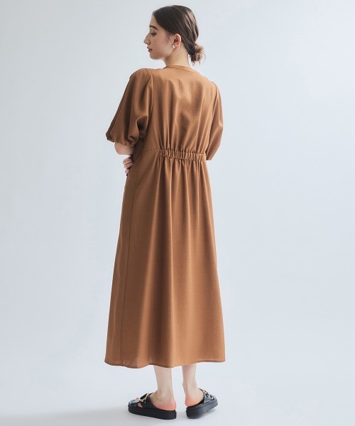 ketty(ケティ)の「タンブラーブッチャー前開きワンピース≪手洗い可能≫(ワンピース・レディース・ブルー/ブラウン/ライトグレー・M)」の14枚目の写真