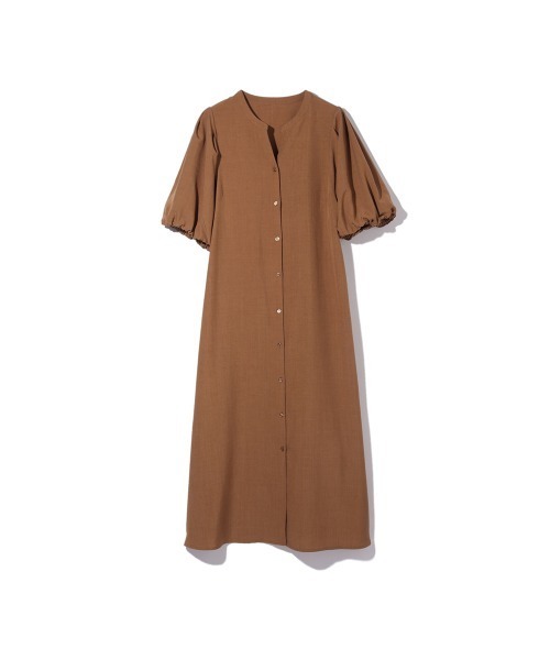 ketty(ケティ)の「タンブラーブッチャー前開きワンピース≪手洗い可能≫(ワンピース・レディース・ブルー/ブラウン/ライトグレー・M)」の21枚目の写真