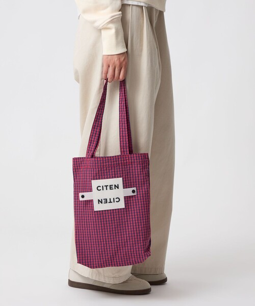 カムバックキャンペーン　パック CITEN＞くるくるパッチンギンガムトートS（エコバッグ/サブ