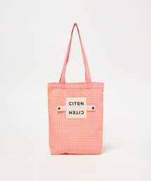 CITEN（シテン）の「＜CITEN＞くるくるパッチンギンガムトートS（エコバッグ/サブバッグ）」