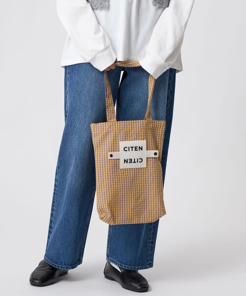 みんちー様 /カケラパッチhello swallow/しきりトートSサイズ/ pinmyself×CITEN＞くるくるパッチントートバッグ