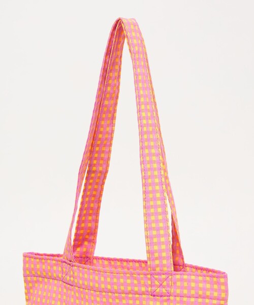 CITEN(シテン)の「<CITEN>くるくるパッチンギンガムトートS(エコバッグ/サブバッグ・レディース・ブラック/ライラック/イエロー/レッド/マスタード・FREE)」の7枚目の写真